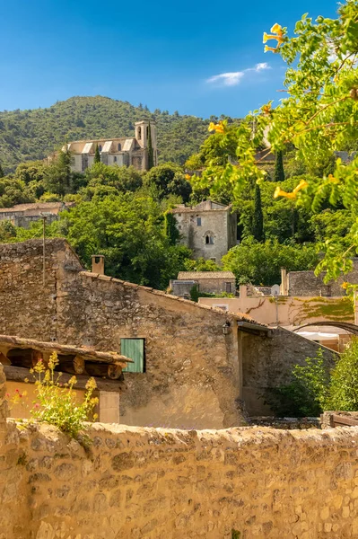 Provence Goult Dağda Tünemiş Bir Köy Tipik Bir Sokak — Stok fotoğraf