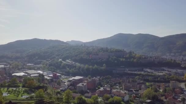 Aerial View Vacallo Mendrisio Ticino Switzerland — Stockvideo