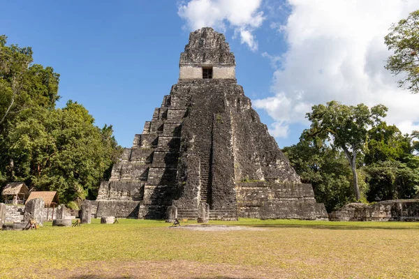 Templo Gran Jaguar Parque Nacional Tikal Antigas Ruínas Maias Guatemala — Fotografia de Stock