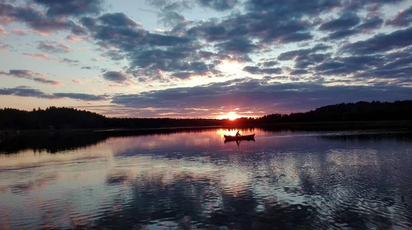 Beautiful View Calm Lake Scenic Sunset — Stok Foto