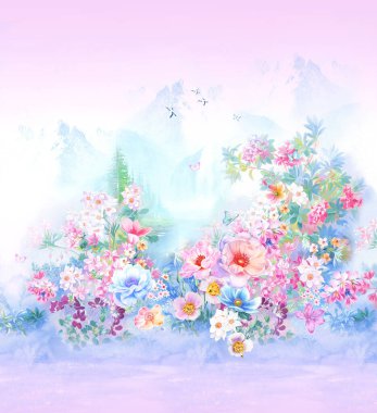 Tekstil, duvar kağıdı seramik fayanslar ve tasarım için kare suluboya deseni.