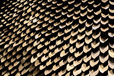 A closeup of metal scales background for decoration