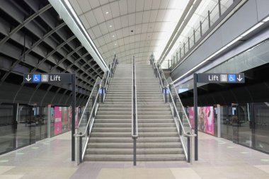 Macquarie park istasyonunda merdiven manzarası