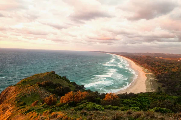 Veduta Aerea Del Tramonto Byron Bay Australia — Foto Stock