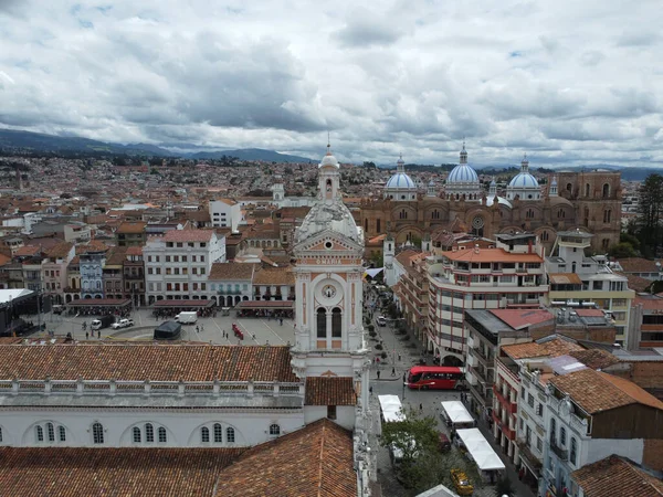 Une Belle Vue Sur Paysage Urbain Cuenca Avec Fond Ciel — Photo