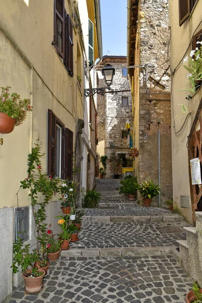 Narrow Alley Old Houses Medieval Village Giuliano Roma — Foto Stock