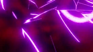 Parlayan lazer neon ışıklarıyla 3D dinamik geleceksel animasyon