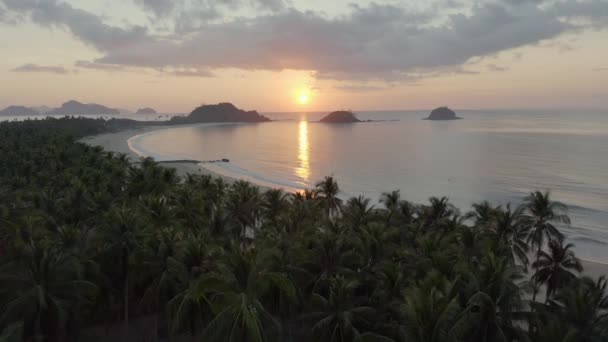 Beautiful View Nacpan Beach Nido Palawan Philippines — Stockvideo