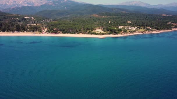 Чудовий Краєвид Пляж Корсики Марині — стокове відео