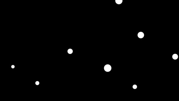 Цифровая Анимация Маленьких Белых Кружков Представляющих Пузырьки Движущиеся Пространстве Изолированные — стоковое видео