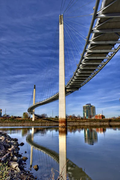 Vertical Shot Bridge River — Stock Photo, Image