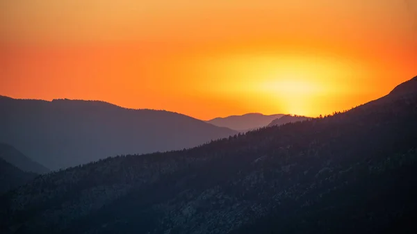 Cielo Del Atardecer Sobre Sendero John Muir California Verano — Foto de Stock