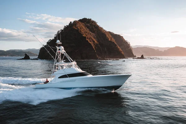 Grand Bateau Pêche Sportive Naviguant Large Costa Rica Avec Des — Photo