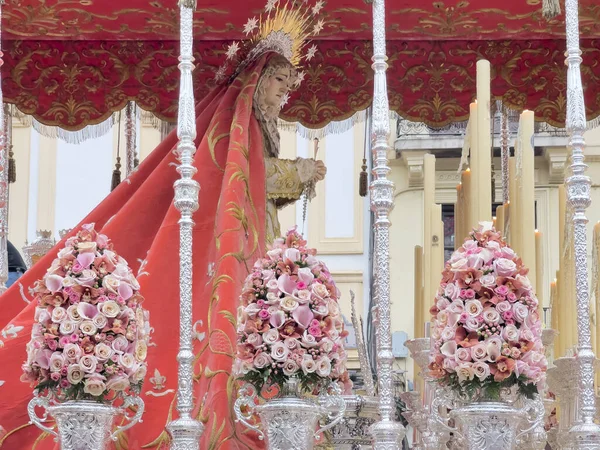 Granada España 2022 Procesión Esculturas Religiosas Calle Abajo Para Que — Foto de Stock