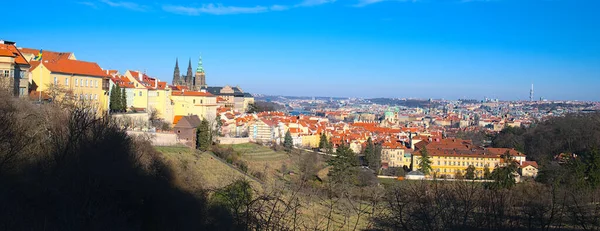 Une Vue Panoramique Sur Belle Skyline Prague République Tchèque Par — Photo