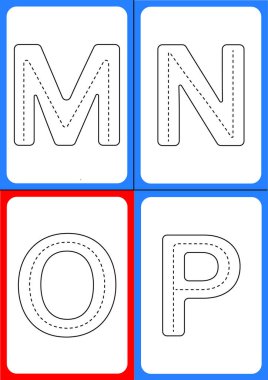 Basılabilir büyük harf el yazısı pratiği. Büyük yazı tipleri. Düzen daha küçük A5 boyutlu bireysel alfabe kartlarına bölünebilir.