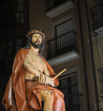 İspanya Valladolid şehrindeki Kutsal Hafta için dekorasyonlar.