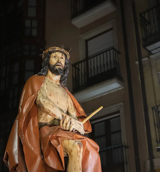 Spanya Valladolid Şehrindeki Kutsal Hafta Için Dekorasyonlar — Stok fotoğraf