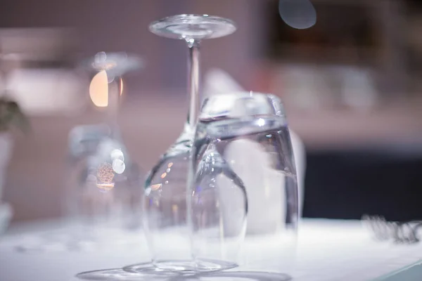 Few Empty Wineglasses Table — Stock Photo, Image