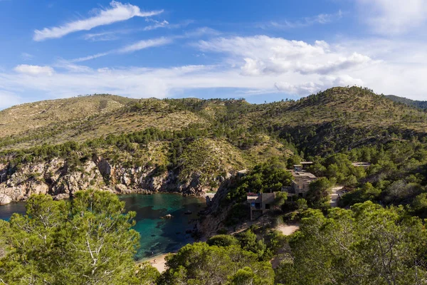 Flygbild Ett Vackert Berg Ibiza Spanien — Stockfoto