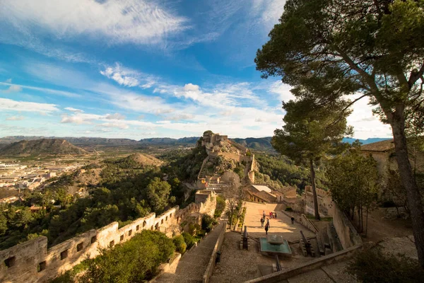 Spanya Nın Xativa Şehrinin Güzel Bir Manzarası — Stok fotoğraf