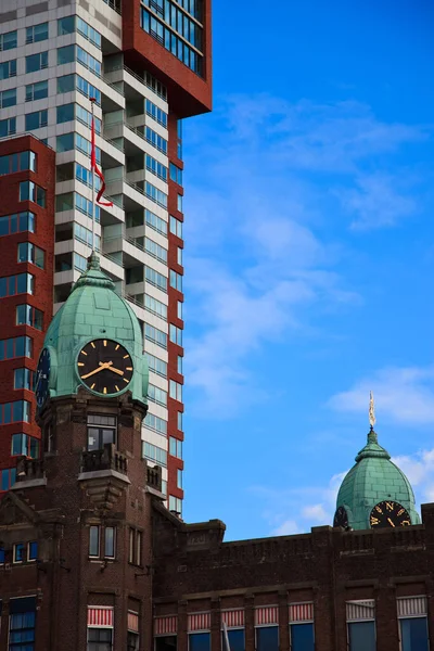 Eine Flache Aufnahme Eines Modernen Gebäudes Rotterdam Niederlande — Stockfoto