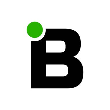 Beyaz arkaplanda B harfi monogram simgesinin vektör tasarımı