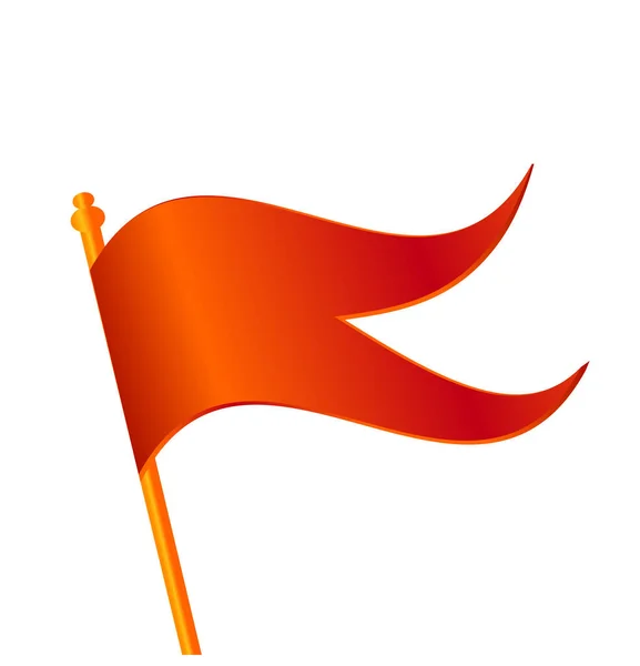 Bhagva Oranžová Vektorová Ikona Vlajky Ikona Vlajky Hinduismu Kesharijská Vlajka — Stockový vektor