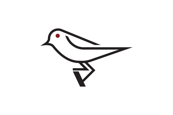 Vektorová Ilustrace Roztomilého Červeného Ptáka — Stockový vektor