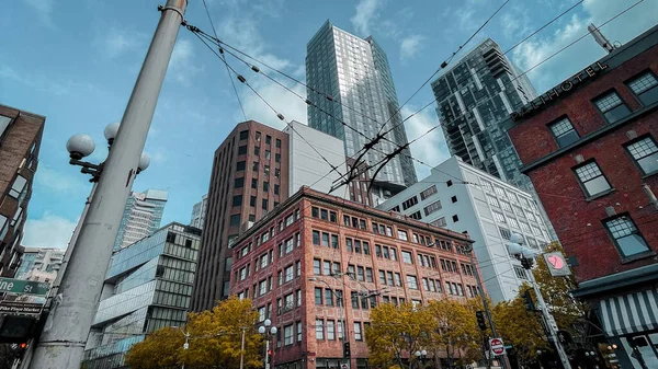 Grands Bâtiments Seattle Dans État Washington Aux États Unis — Photo