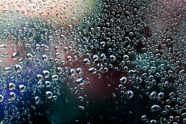 Woda Spada Szklaną Tapetę — Zdjęcie stockowe