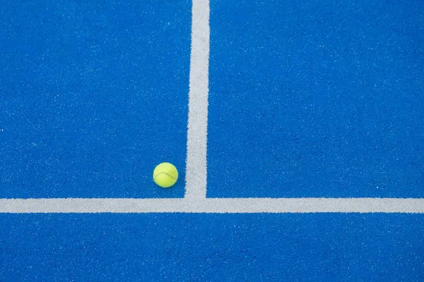 Tennis Ball Blue Paddle Tennis Court — Photo