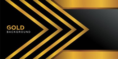 Altın ve siyah renkli basit bir düzenlenebilir vektör illüstrasyonu