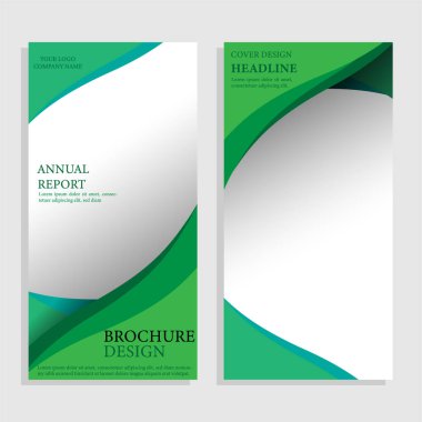 Renkli dergi parlak vektör tasarımı için zarif basit bir broşür şürü.