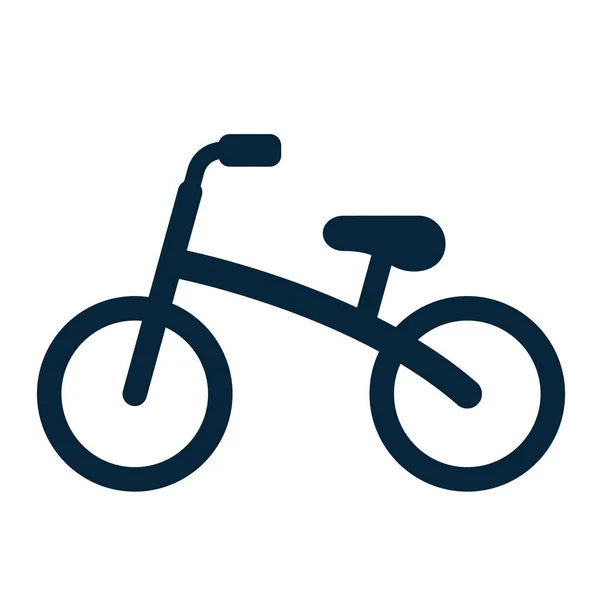 Kid Stride Bike Training Bicycle Icon Isolated White Vector Illustration — Stock Vector