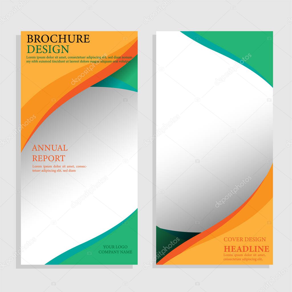 elegant simple brochure template for colorful magazine bright vector design eps 10
