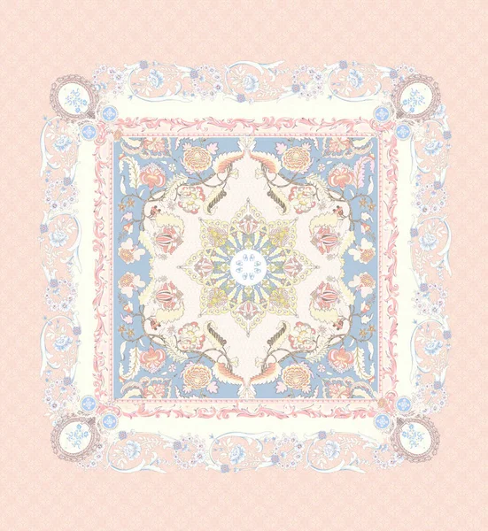 Vierkante Aquarel Patroon Voor Textiel Behang Keramische Tegels Ontwerp — Stockfoto
