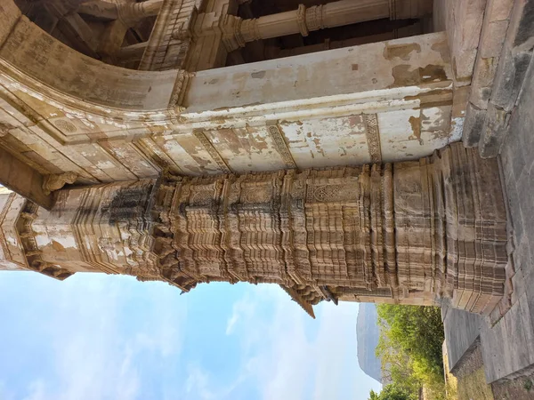 Vertical Shot Part Pollar Gate Champaner Pavagadh Archaeological Park Unesco — стокове фото