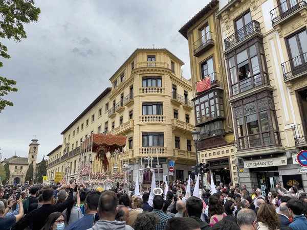 Granada Spanien 2022 Trogen Gatorna För Att Dyrka Sina Religiösa — Stockfoto