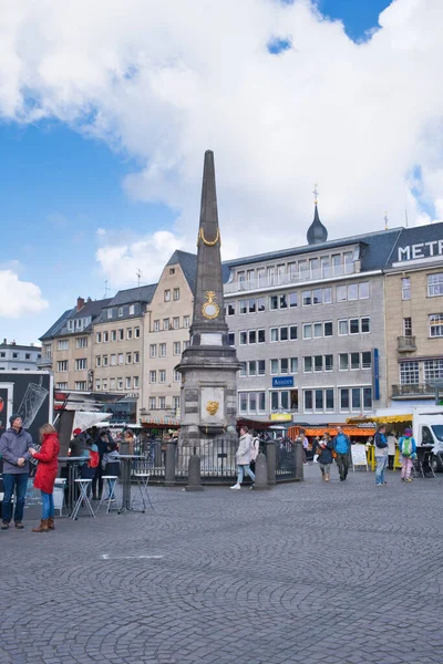 Alun Alun Pasar Terkenal Kota Bonn Dengan Pemandangan Monumen Yang — Stok Foto