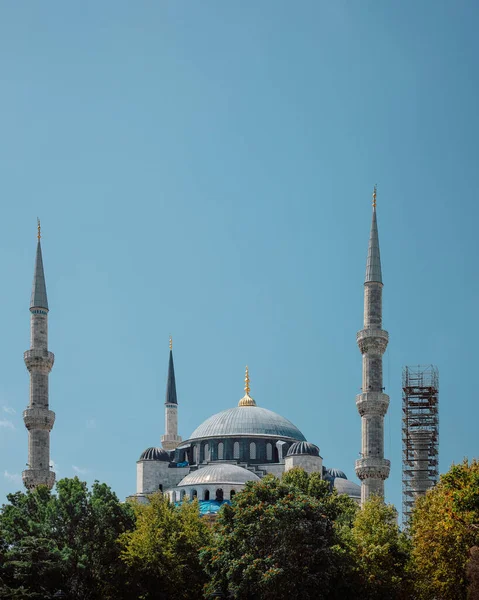 Plan Vertical Mosquée Bleue Historique Istanbul Turquie — Photo