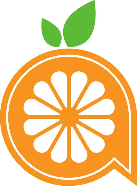 Vektor Design Orange Logotyp Isolerad Vit Bakgrund — Stock vektor