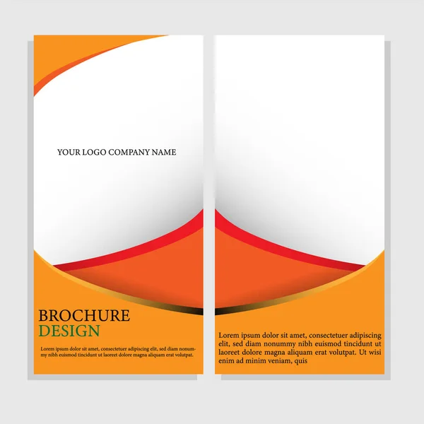 雅致简洁的小册子模板 用于彩色杂志的明亮矢量设计 — 图库矢量图片