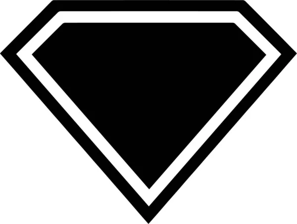 Vetor Logotipo Diamante Preto Isolado Fundo Branco — Vetor de Stock
