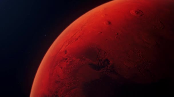 Κόκκινος Πλανήτης Βίντεο Από Την Τροχιά Του Άρη Ένα Μεγάλο — Αρχείο Βίντεο