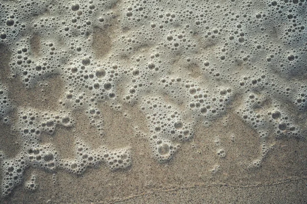 Closeup Sea Foam Sandy Background — Stock Photo, Image