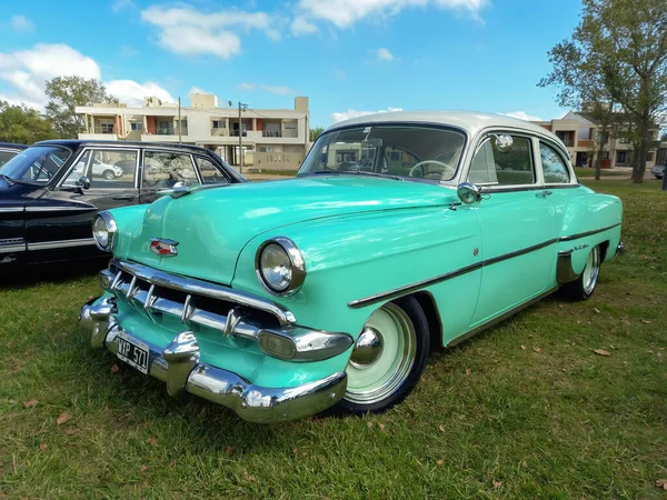 Chascomus Argentina Apr 2022 Régi Cián Chevrolet Chevy Bel Air — Stock Fotó