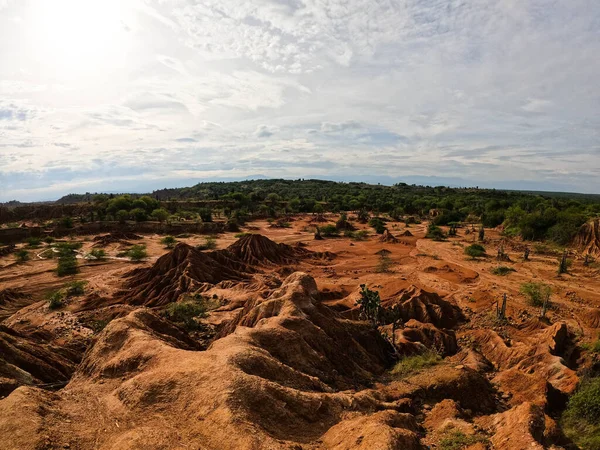 Een Prachtig Shot Van Tatacoa Woestijn Colombia Gedurende Dag — Stockfoto