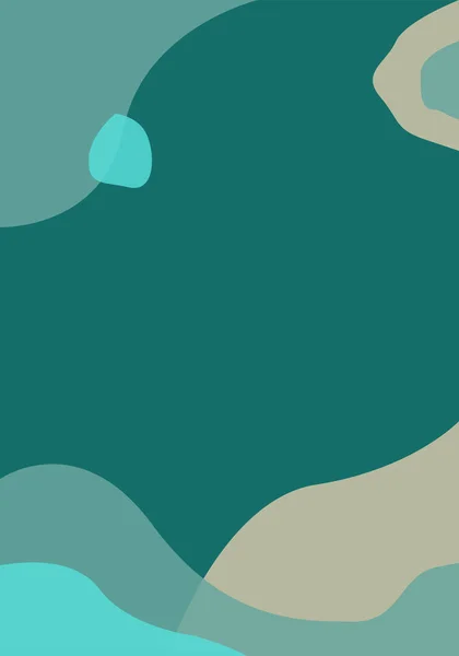 滑らかな波状の幾何学的形状の抽象ベクトル背景壁紙 緑の異なる色合い エメラルド色 エレガントな幾何学的背景 — ストックベクタ