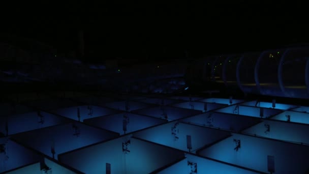 Una Vista Nocturna Desde Parte Superior Metropol Parasol Con Luces — Vídeo de stock